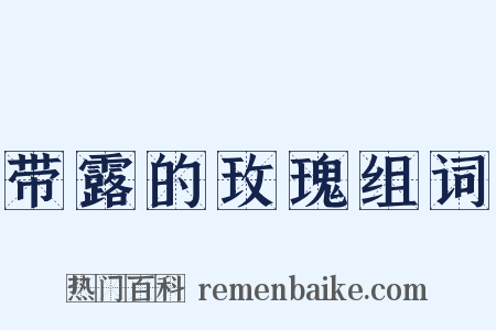 带露的玫瑰组词是什么意思的图片